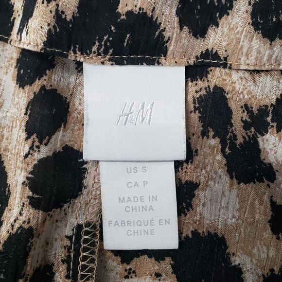 H&M Leopard Print Long Sleeve Maxi Duster‎ Kimono Women Size S Festival Casual - Picture 5 of 6